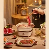 800W Electric Cooking Pot Household Split Rice Cooker Portable Fold Hotpot Electric Skillet Fried Pan Dormitory Multicooker 220V 3