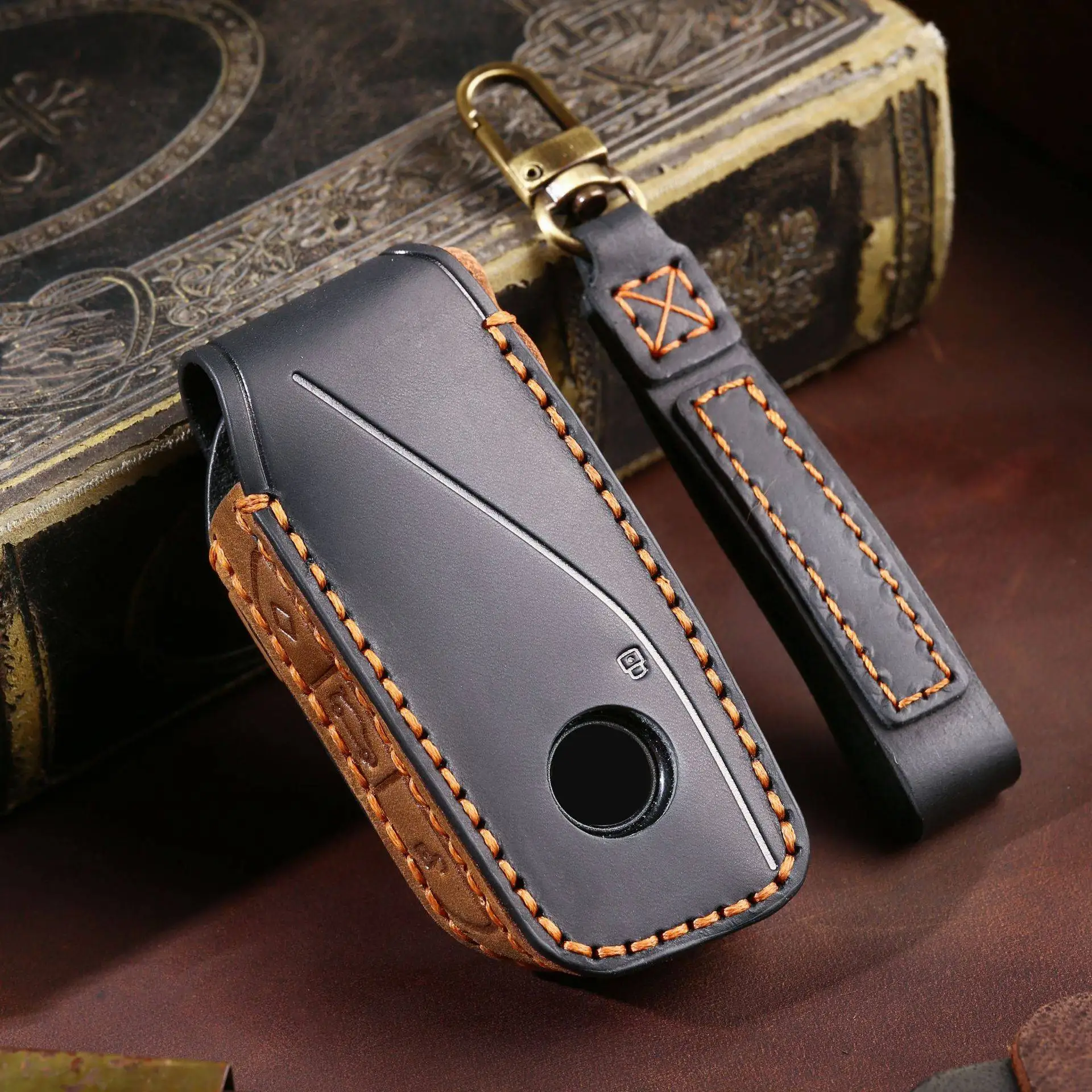 Luxury-Car-Key-Case-Cover-3-Button-Leather-Fob-Holder-for-BMW-Energy-Ix ...