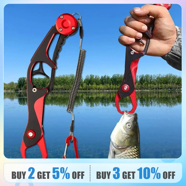 Aluminum Fishing Tools Portable Light Fish Lip Grip Fishing Gripper  Grabbber Fishing Tool 50kg Loading Fishing Pliers - AliExpress