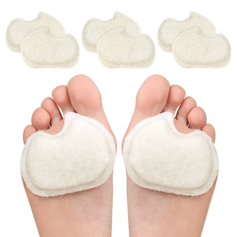 

1 Pair Forefoot Pad Thicken Multifunction Wool Felt Pain Relief Sole Support Foot Pain Care Absorbs Shock Socks Toe Pad Inserts