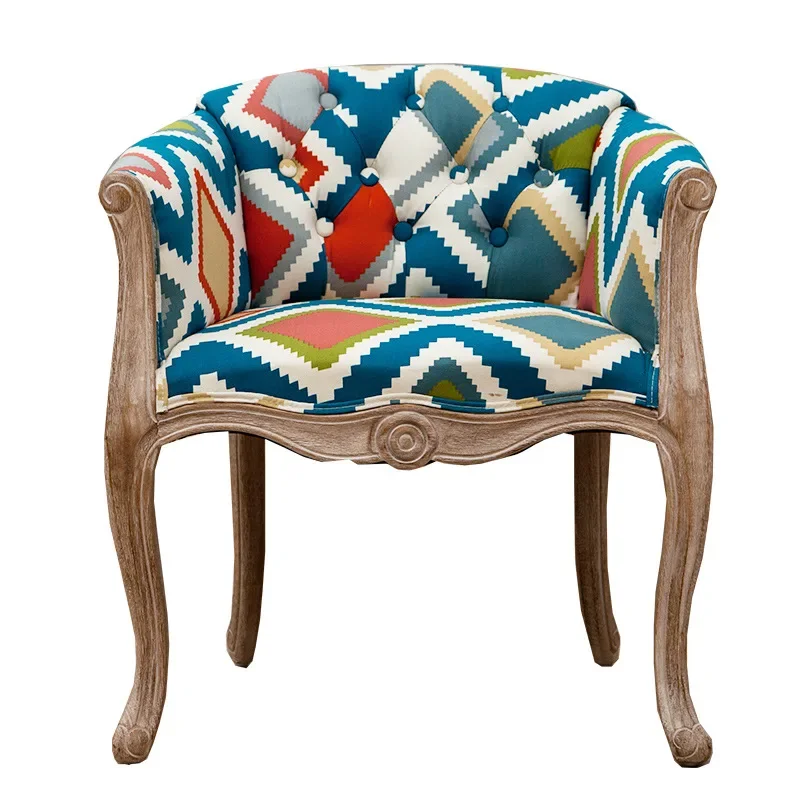 Living Room Leisure Sofa, Leisure Sofa Chair, Solid Wood Antique Dining Chair, European Hotel Dining Chair,Support Customization 6