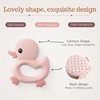 1Pc Baby Silicone Teether Toys BPA Free Silicone Duck Shape Teether Toys Food Grade Nursing Teething Toys For Nreborn Gift 3