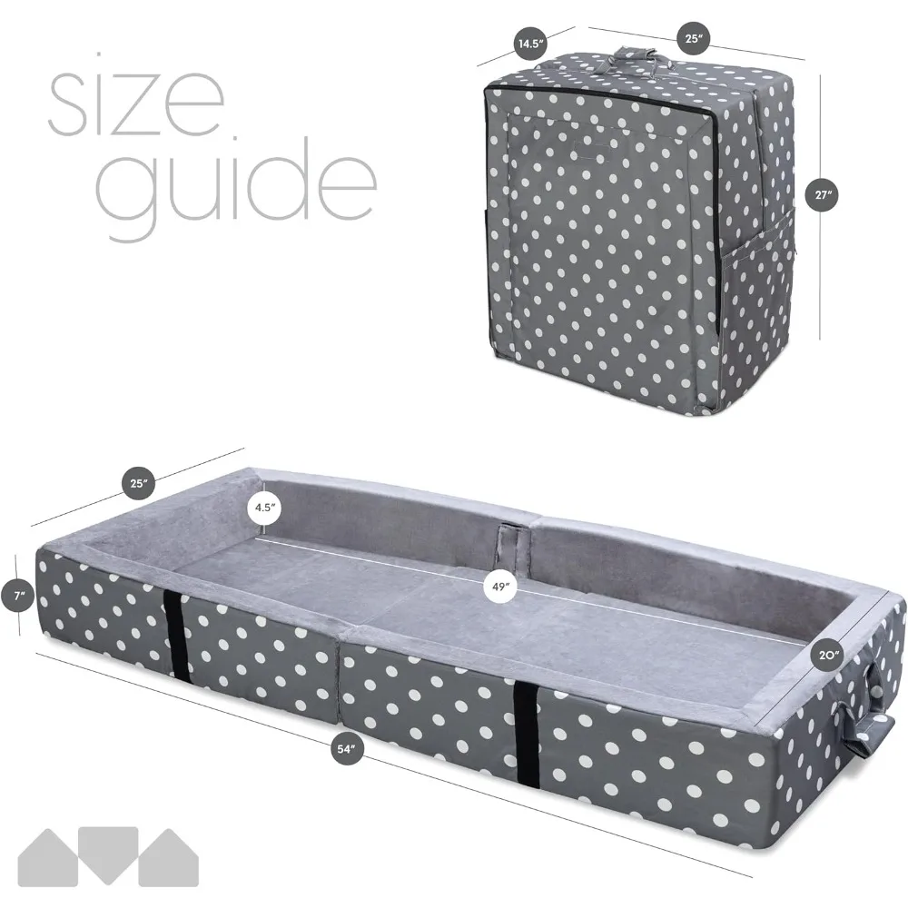 Toddler Floor Bed with a Fitted Sheet, Washable Toddler Cots for Sleeping, Comfortable and Portable Bed for Kids 2