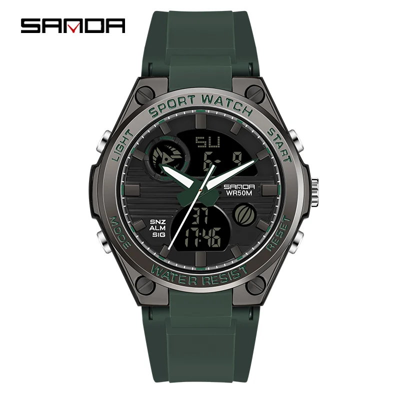 SANDA Luxury Ms LED Digital Sport Watch Fashion Casual Gold Wrist Watch Women Girl Military Waterproof Wristwatches Montre Dames 