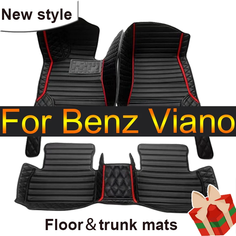 

Car Floor Mats For Mercedes Benz Viano W639 2006 2007 2008 2009 2010 Custom Auto Foot Pads Carpet Cover Interior Accessories