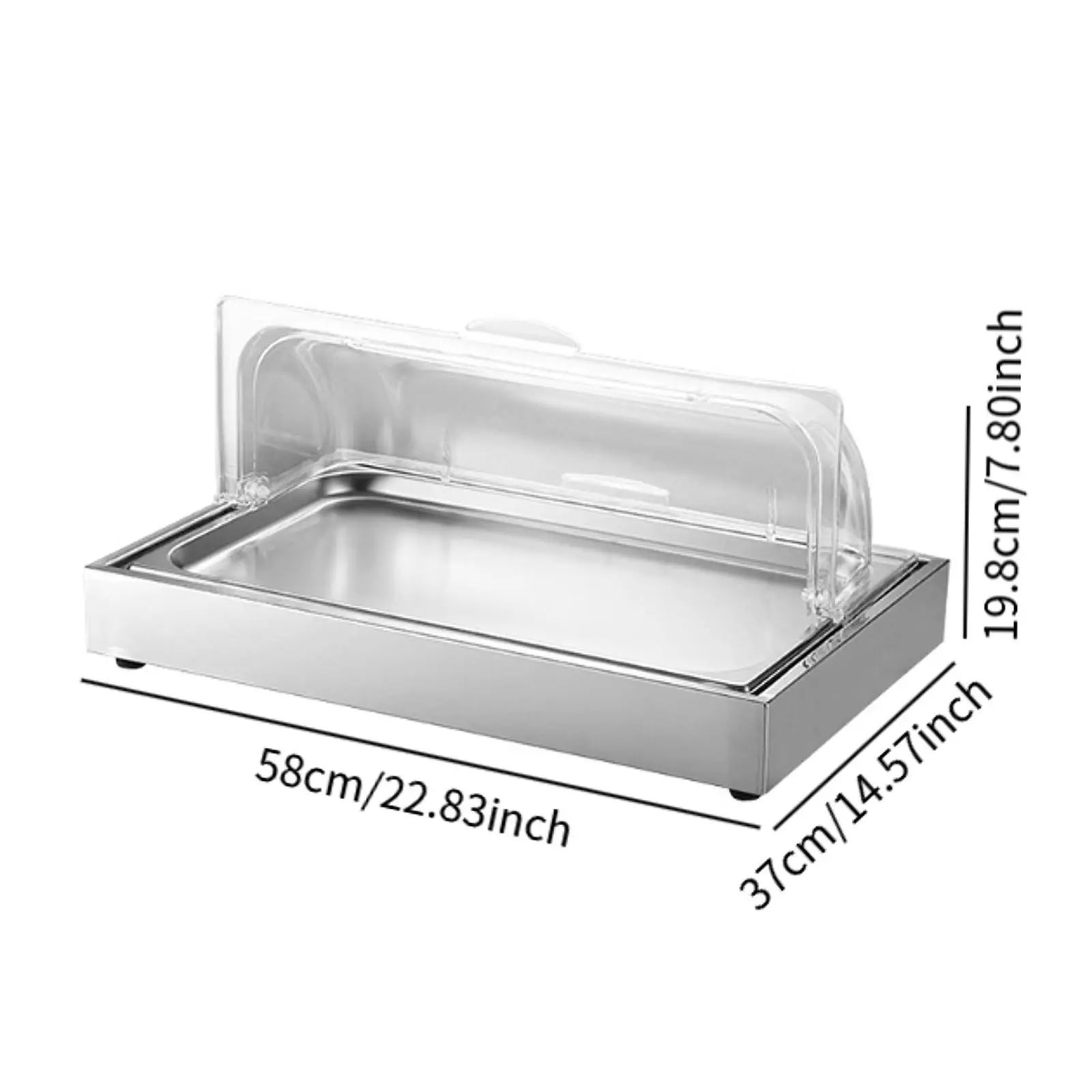 Ice Food Serving Display Tray Keep Food Cold Chilled Platter Elegant with Clear