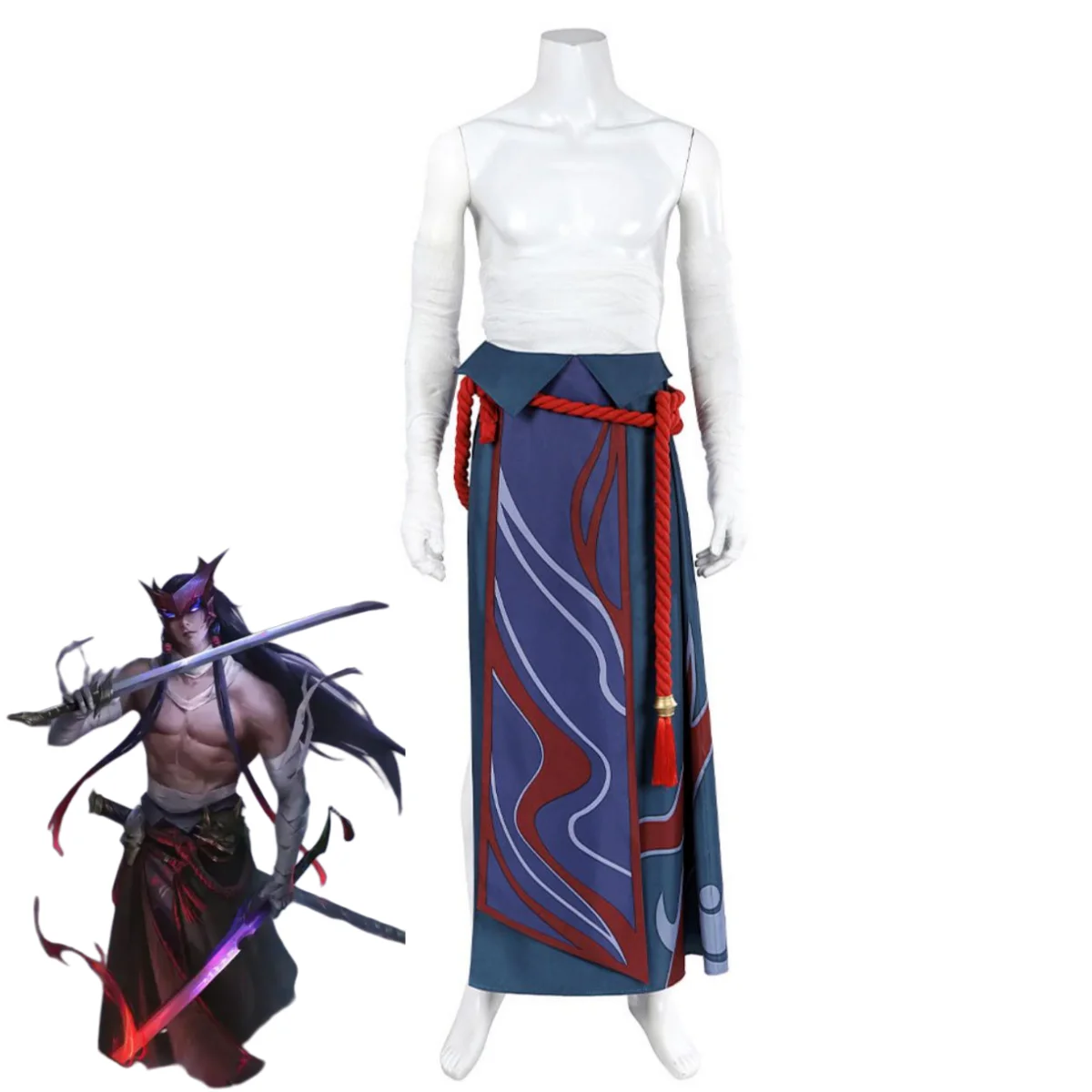 League of Legends Yone Unforgotten Battle Suit Cosplay Costume