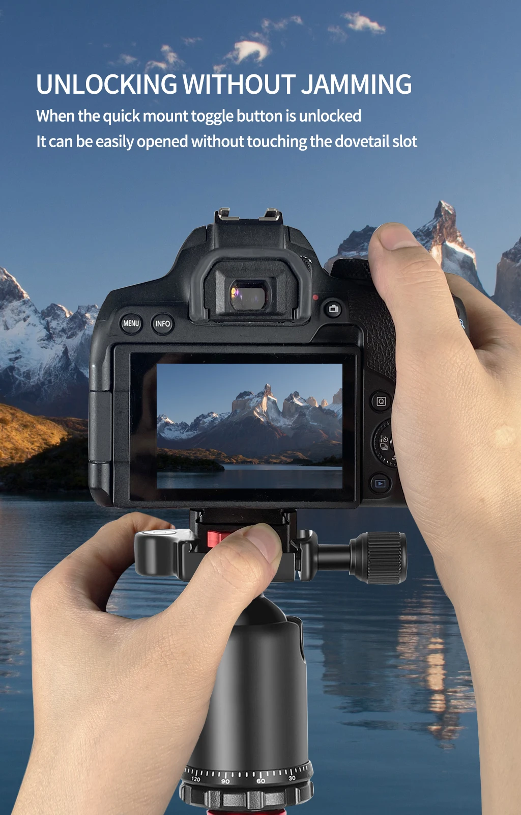 Description Picture 5 of itemQuick Release Mount Plate Board Anti-shake Clamp V Port for Gopro 13 12 for OSMO Action 4 Camera Gimbal Tripod DSLR Cage