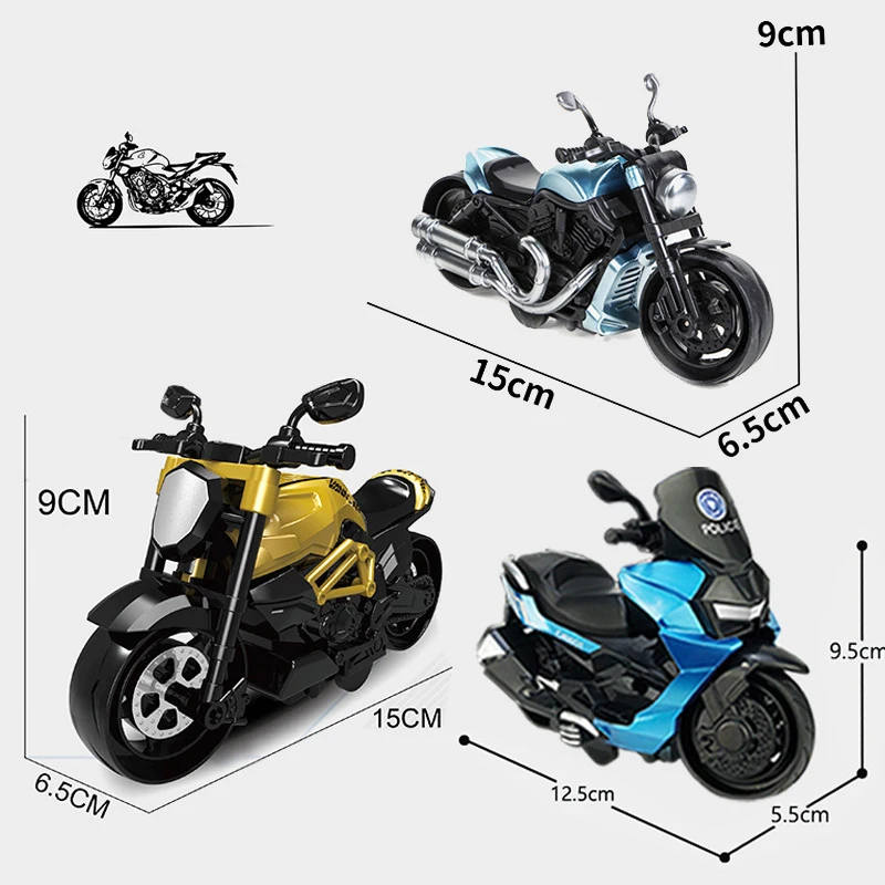 ABS Mini Motorcycle Toy for Kids Friction Powered