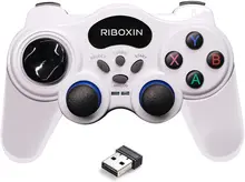 Manette de jeu USB sans fil pour PC, avec Turbo et double choc, contrôleur pour ordinateur portable, compatible avec Windows