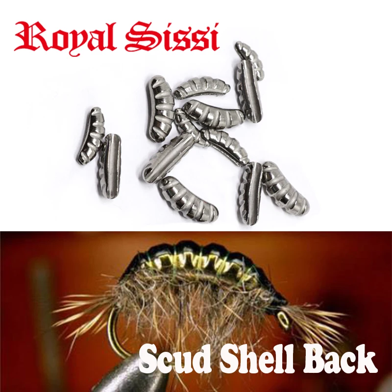 New-design-50pcs-set-fly-tying-scud-shell-tungsten-back-ribbed-shrimp ...