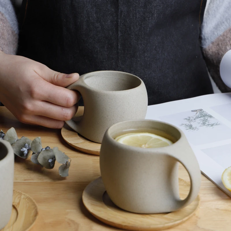 Tazza Di Ceramica Retrò Tazza Di Caffè In Gres Tazza Di Latte Casa Tazza Da Tè Creativa Giapponese Tazza Da Caffè Tazza Da Colazione