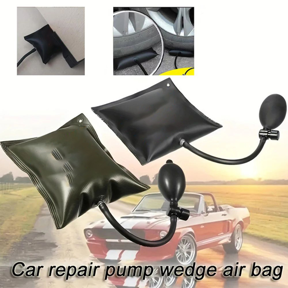 Air Pump Wedges Inflatable Airbag  300LB Max Load Inflatable Lifting Cushion for Car Door/Window Alignment & Repair, Industrial-