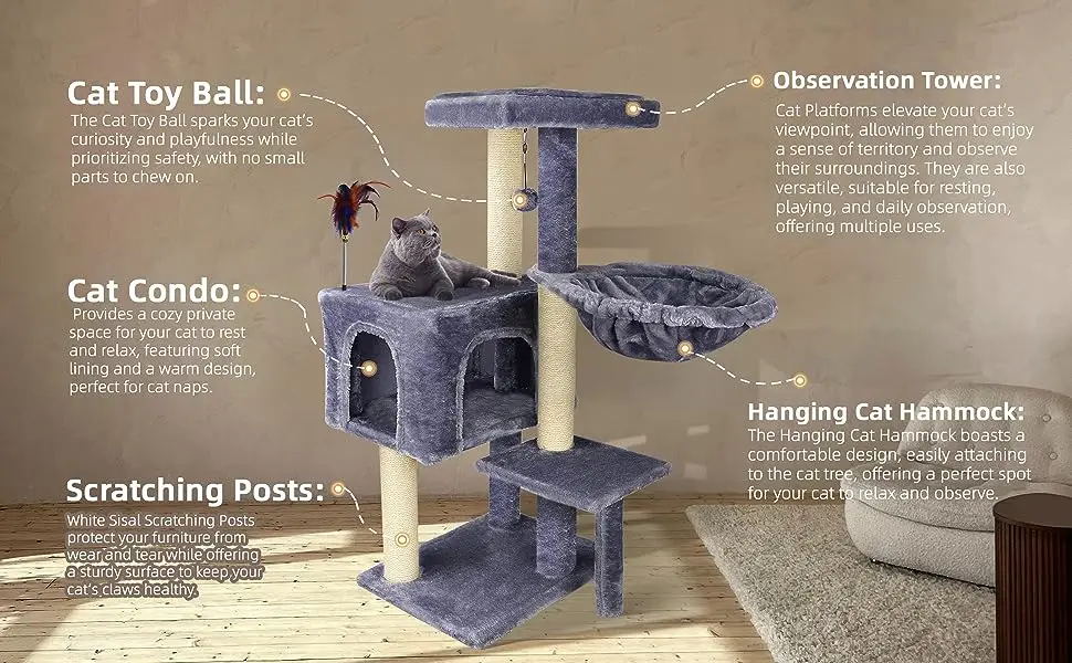 Cat tree for Indoor Cats Tower Condo