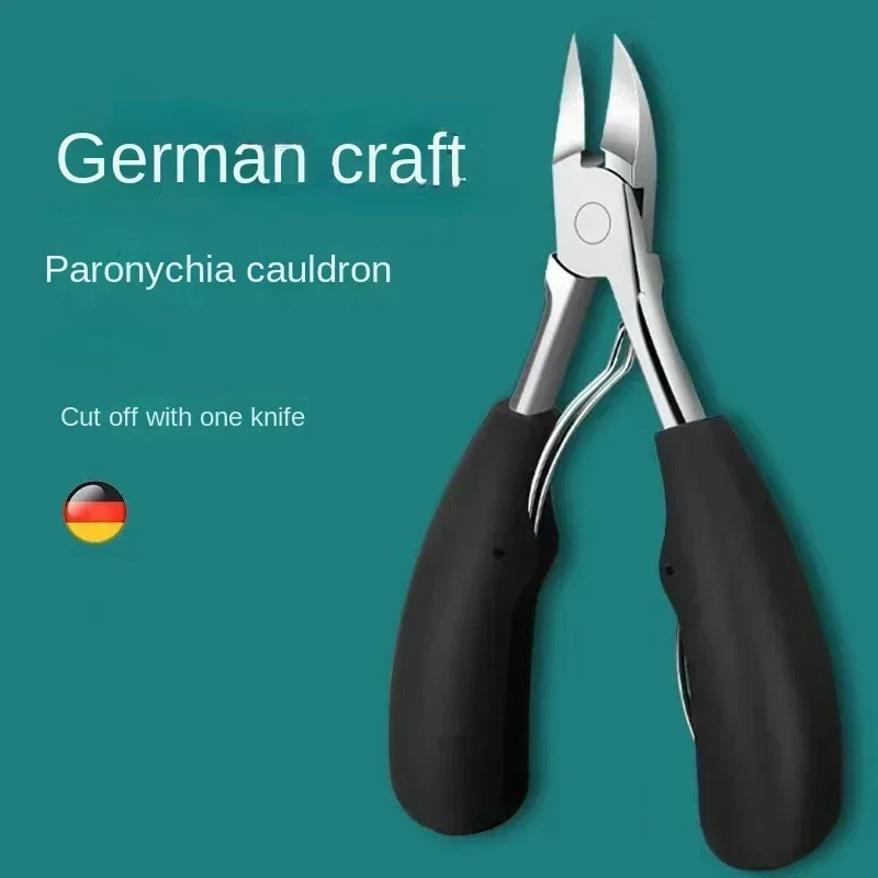 Nail Clipper Stainless Steel Nail Groove Pliers Bent Nose Plier Dead Skin Clipper Rubber Handle Onychomycosis Ingrowing