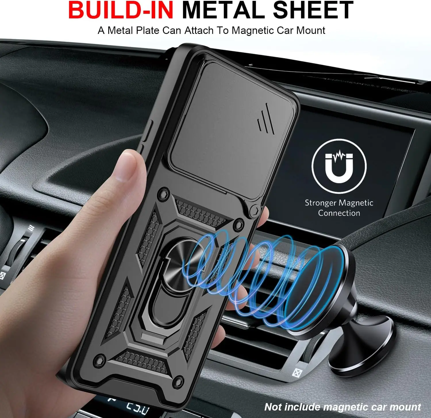 Shockproof Armor PC Hard Cover with Slide Camera Protector