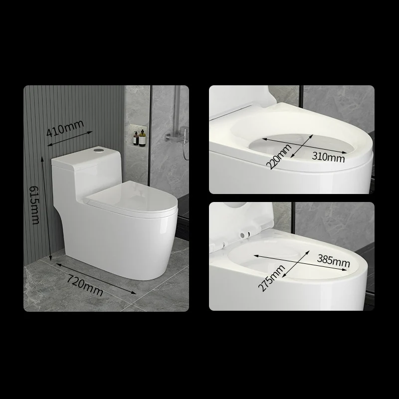 New Fashion Modern Design Bathroom Floor Standing Ceramic Integrated Toilet Seat with Seat Cover