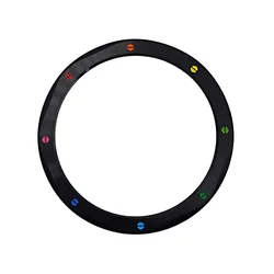 Premium Metal Bezel Ring with Tempered Glass Protector (S4 Black Rainbow)