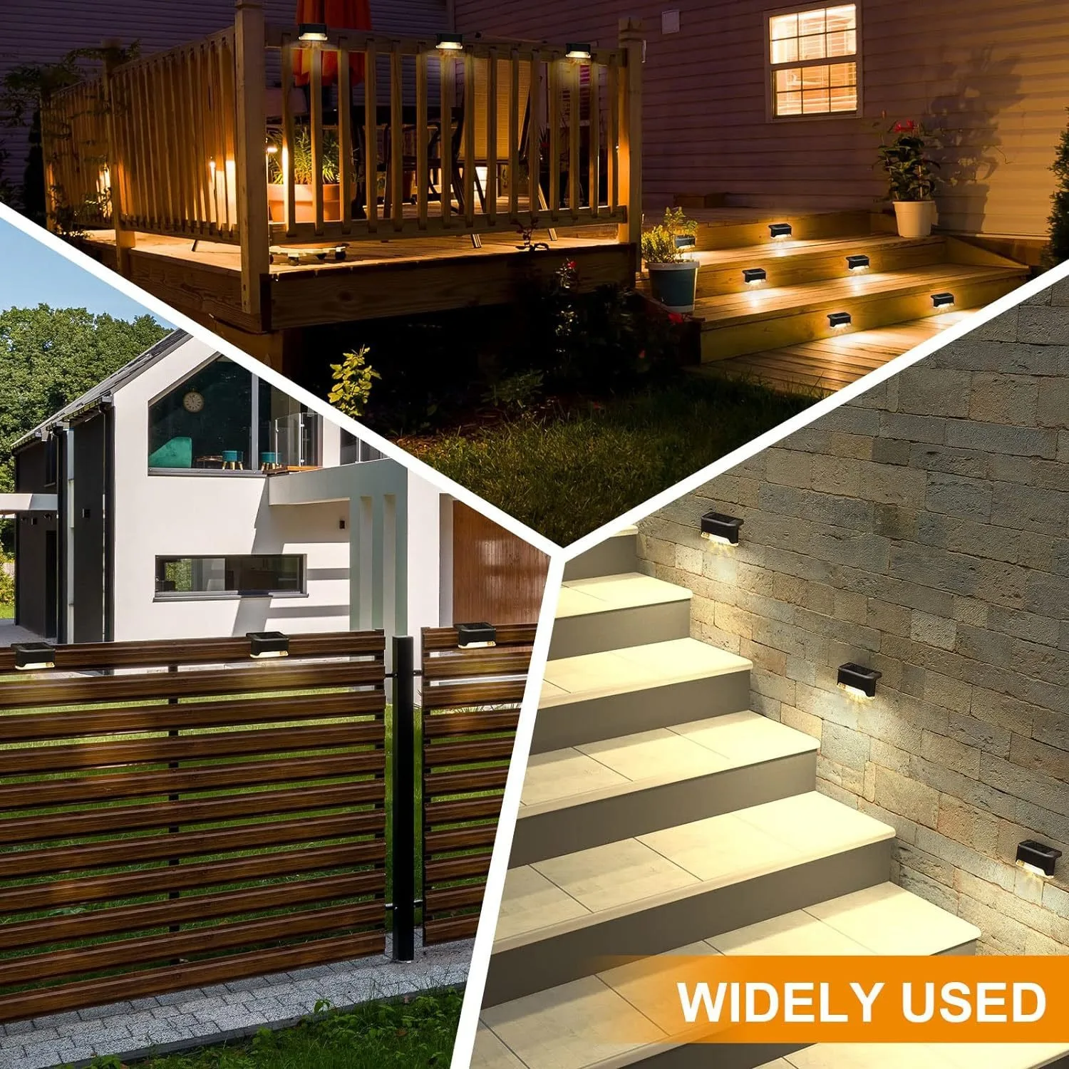Solar Light 4-32 Pack LED Solar Step Lamp Path Stair Outdoor Garden Lights Waterproof Balcony Light Decoration For Patio Stair Fence