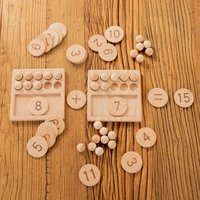 Montessori Kids Wooden Cognitive Ten Grid Number Counting Math Game Educational Toys For Kids Early Childhood Preschool Training 1