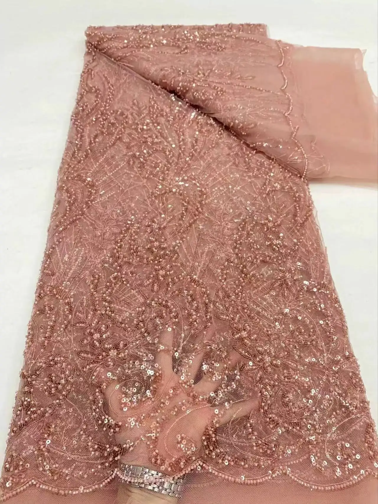 

Африканская сетчатая кружевная ткань 2024, Высококачественная кружевная вышивка для жениха, блестки, французская фотография для свадебного платья