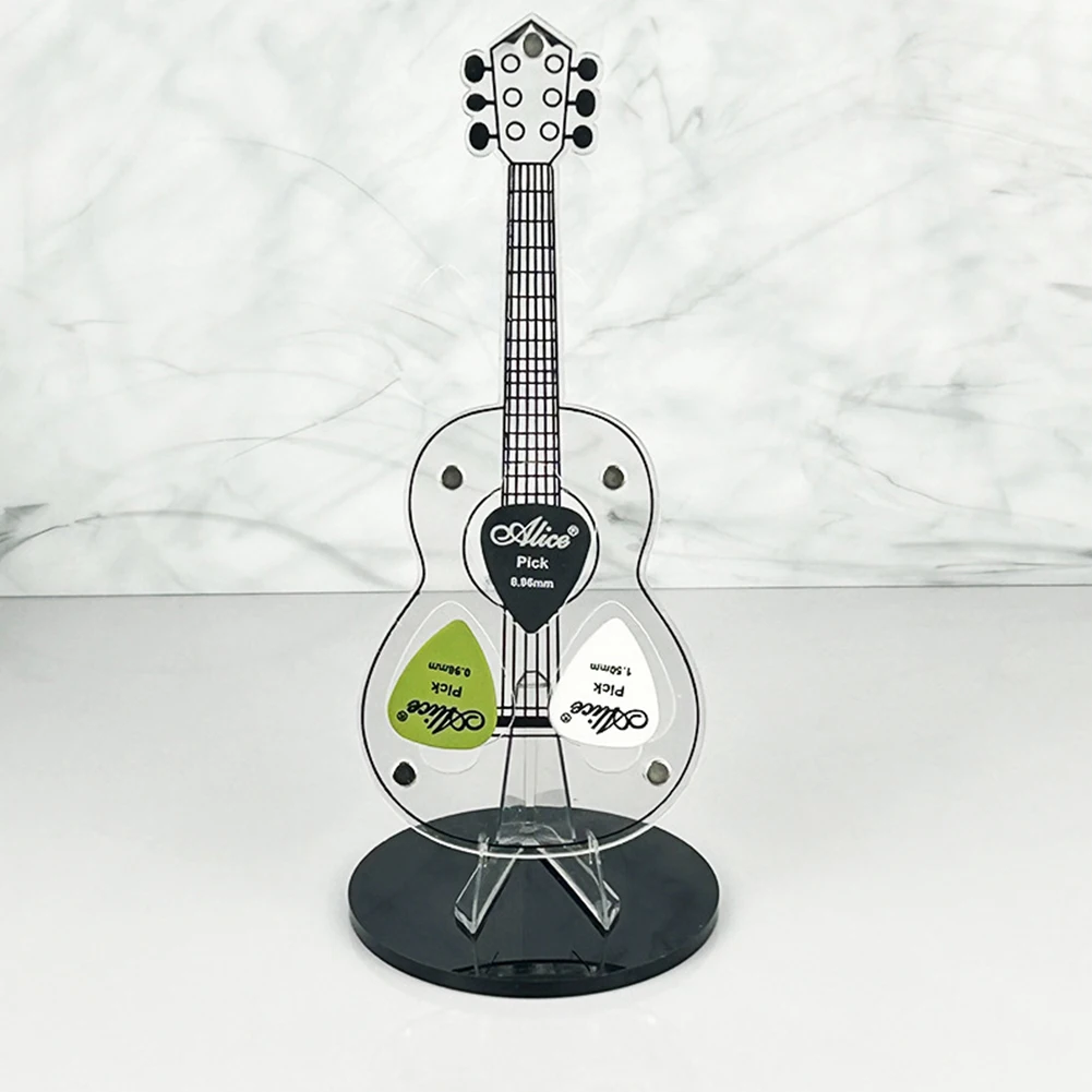 Acrylic Guitar Pick Holder Guitar Pick Display Stand Storage Rack Accessories for Electric Bass Ukulele Lover
