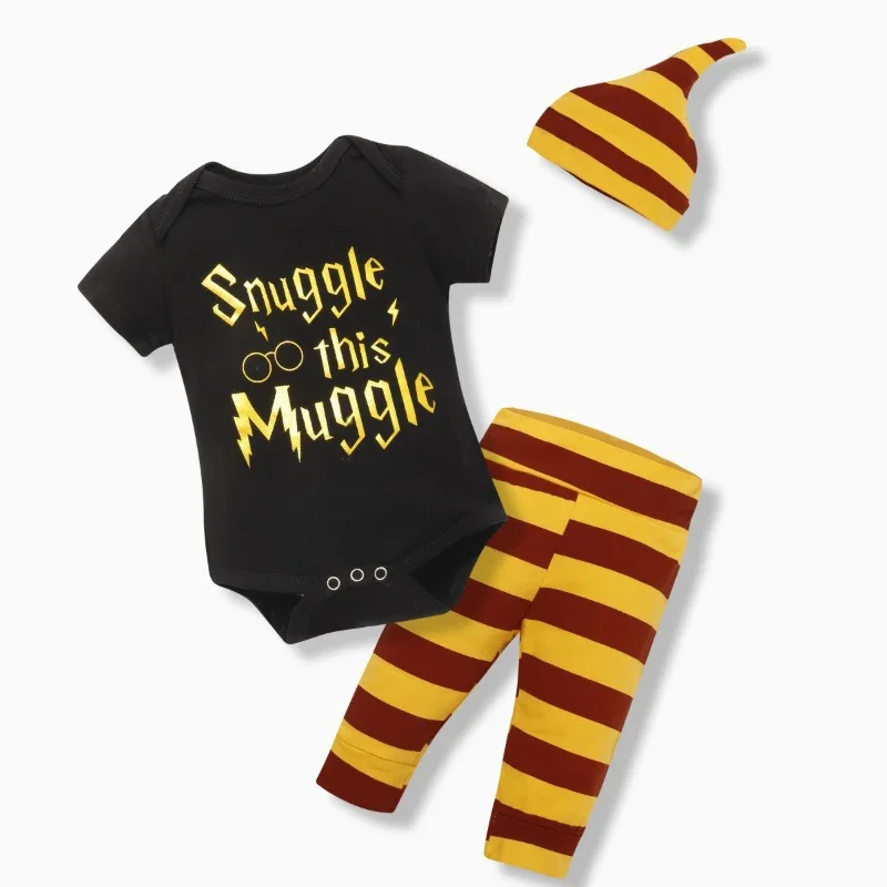 Abbigliamento per bambini Completo per bambini a maniche lunghe a maniche corte Neonato Nero Vestiti per bambina Vestiti per ragazzi وعات Ropa De Niño 옷 - immagine 4