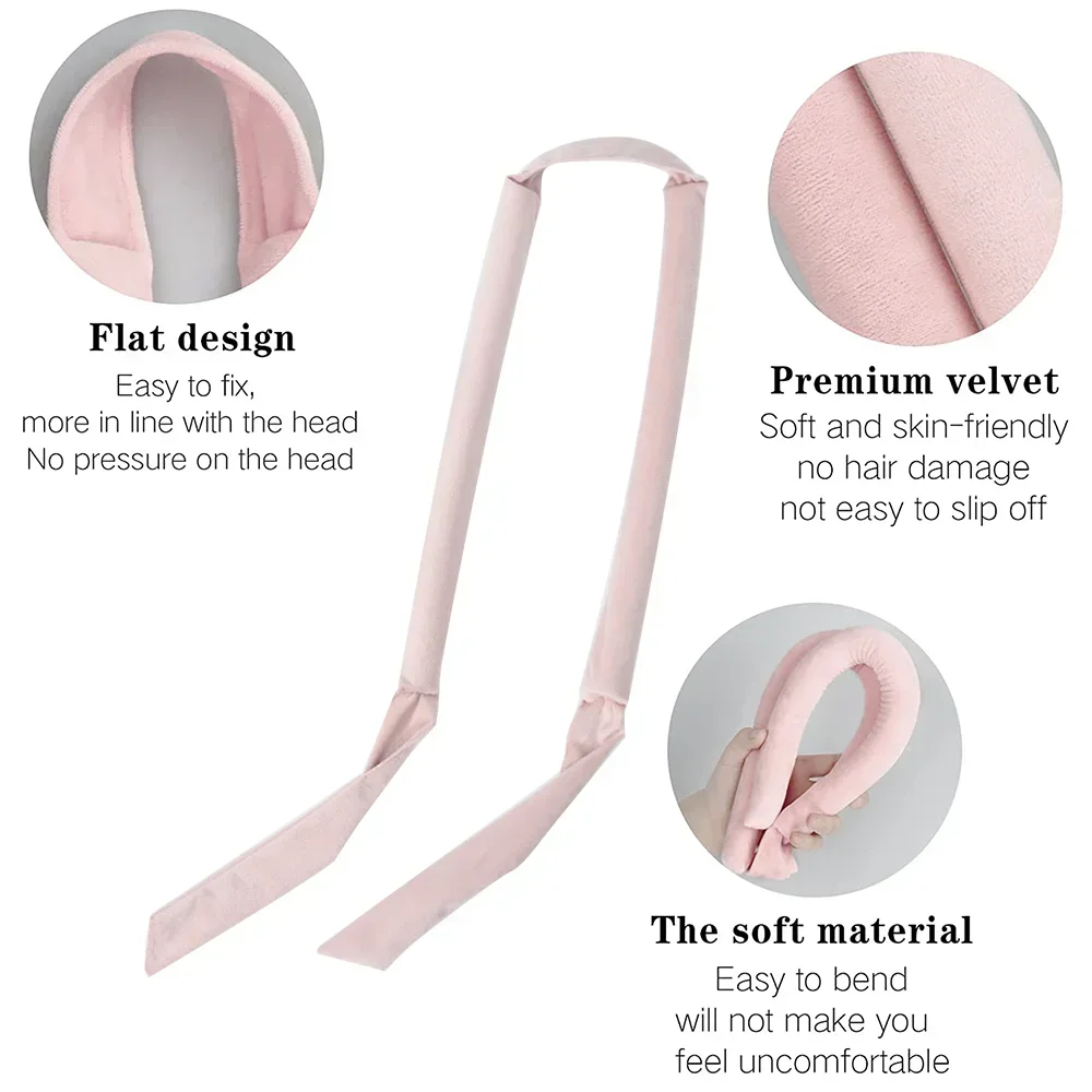 Hair curling tools Heatless Curling Rod Headband No Heat Ribbon Hair Rollers Silk Curls Hair Curlers Sleeping Soft Headband Styling Tools