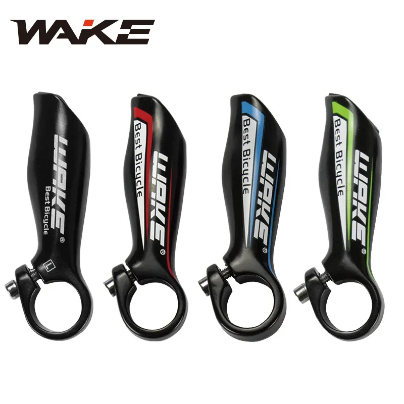 WAKE Bike Auxiliary Handlebar Aluminum Alloy Bicycle Bull Horn Handlebar Ultralight MTB Bar End Bicycle Vice Handle Rest Handle