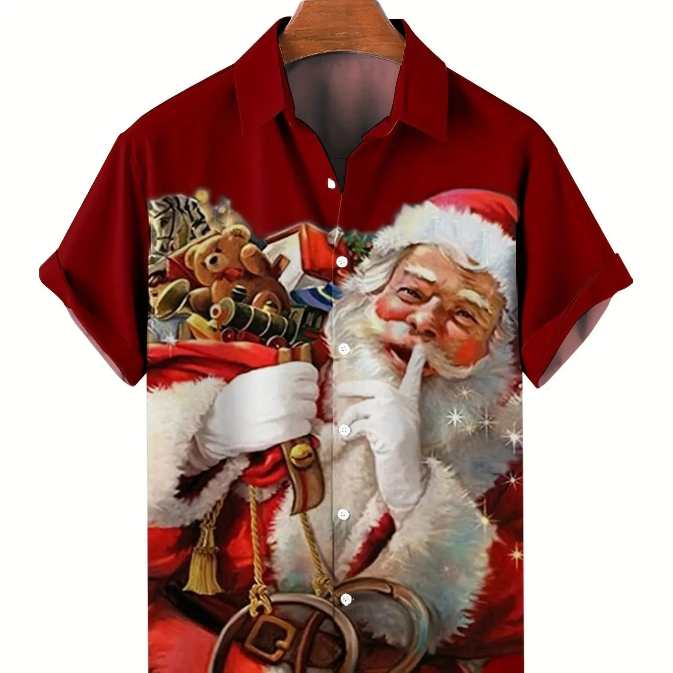 Children's Clothing Boy's Shirt Short Sleeve Blouse Cartoon Christmas Print Kawaii Kids Summer Clothes Shirts