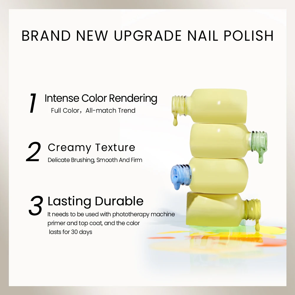 MAYCHAO 10ML Gel Nail Polish 48 Colors Long Lasting Semi Permanent Nail Gel Varnish Soak Off UV LED Gel Base Top Coat Nail Art