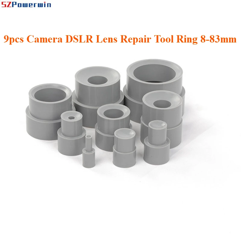 9개 세트 카메라 DSLR 렌즈 수리 도구 링 8-83mm 렌즈 제거 고무 액세서리 렌즈 분해 도구 다양한 DSLR용