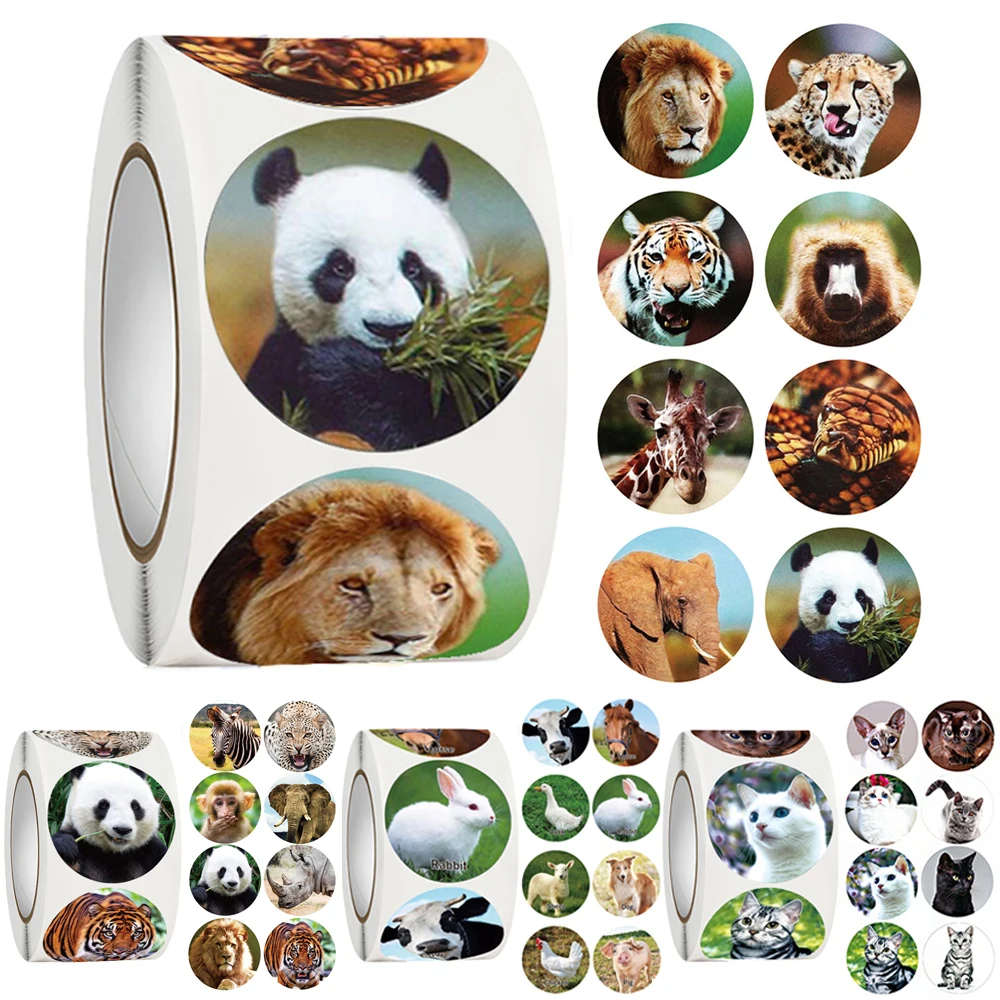 

100-500Pcs Teacher Reward Stickers Fun Motivation Panda Lion Sticker for School Teacher Encourage Kid Student Stationery Sticker