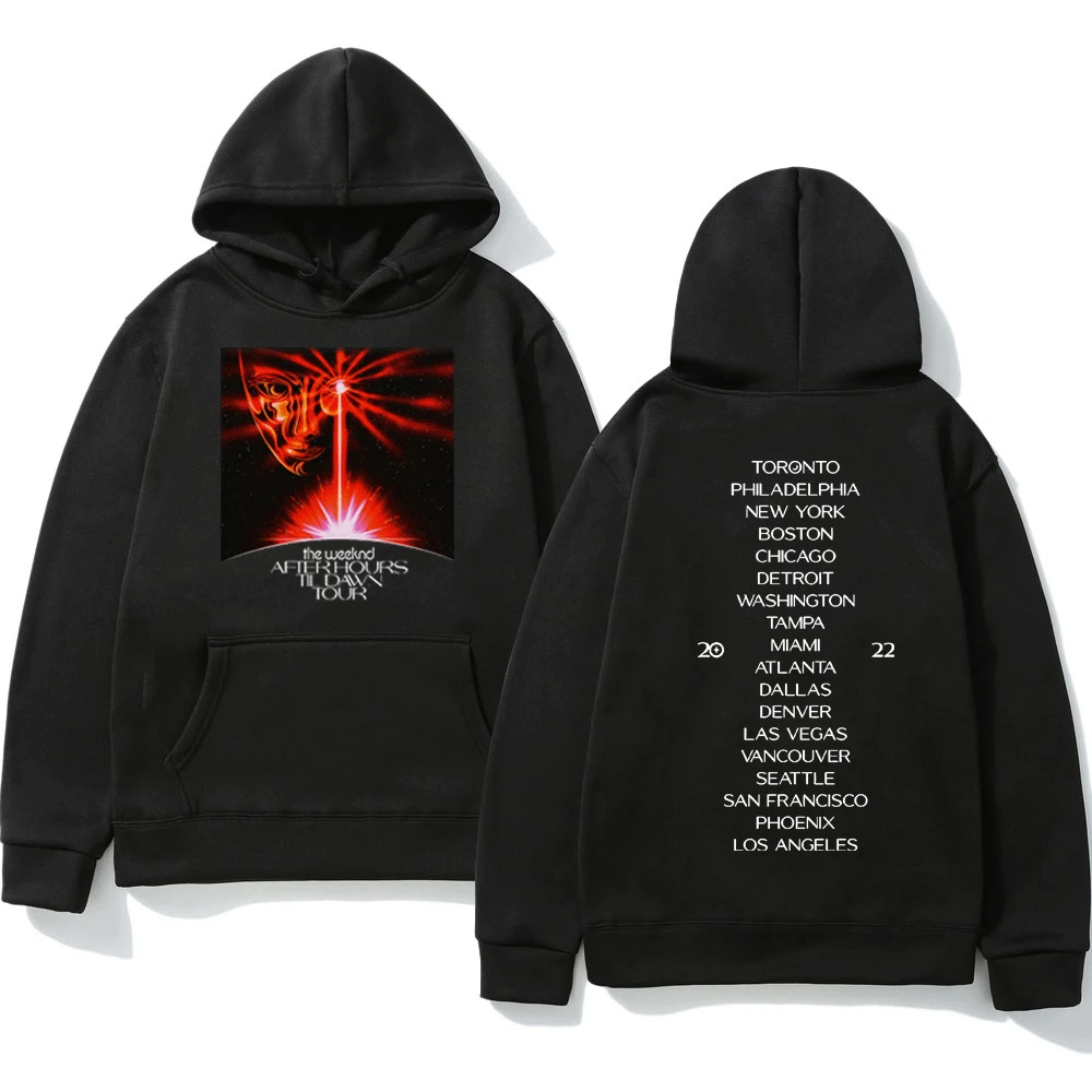 thumbnail image 2 of Sudadera con capucha de la gira After Hours Til Dawn de 2023 para el fin de semana, con música hip hop, estilo informal de manga larga y concierto After Hours Til Dawn, 2 of 5