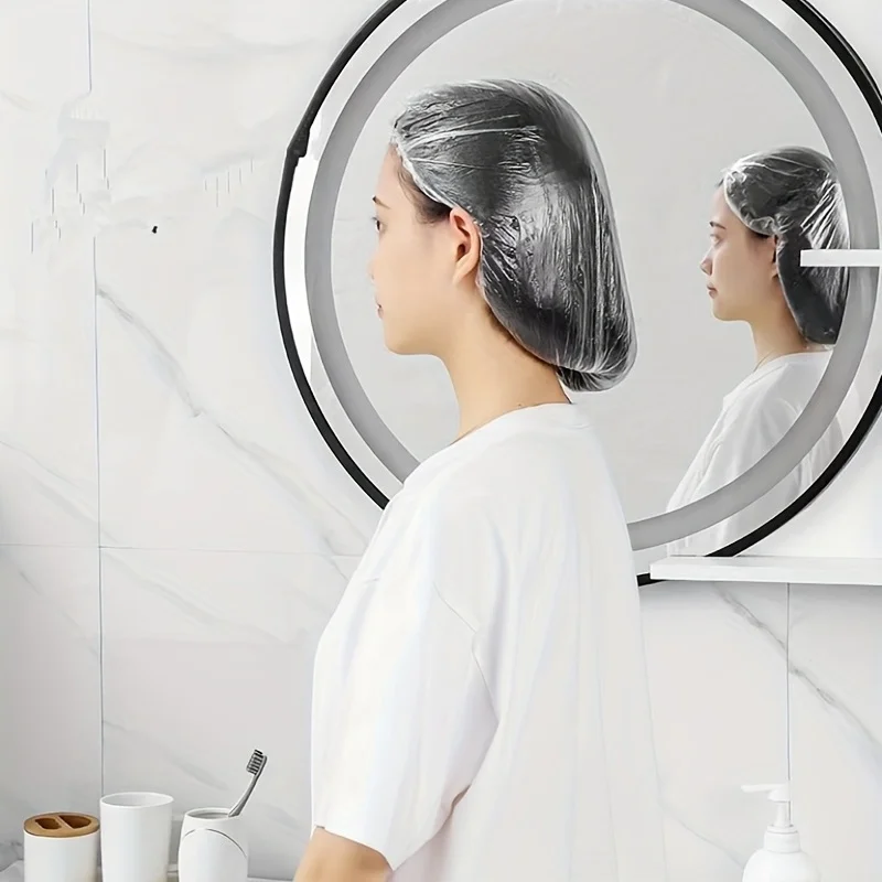 100-Pack Disposable Food-Grade PE Bowl Covers - Stretchable Fresh-Keeping Film for  Refrigerator, Odor-Free Household Use