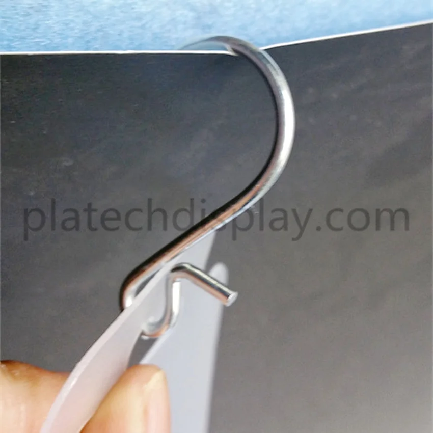 Plastic Metal S Hang Hook Matched for Supermarket Shelf Clip Strip 100pcs