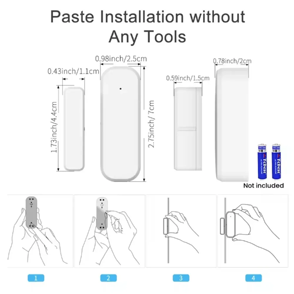 Smart Tuya ZigBee 3.0 Door Window Sensor Magnetic Security Protection Alarm Smart Home Door Open Closed Detector Alexa Google