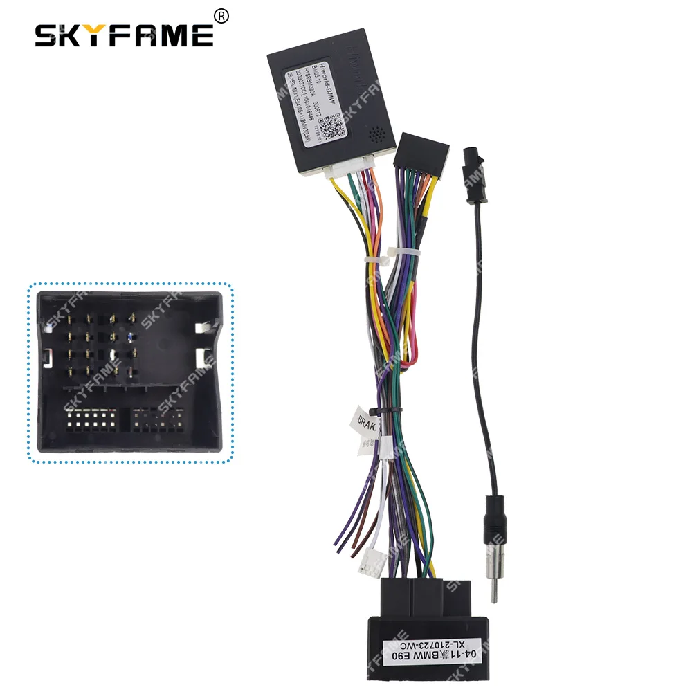SKYFAME16PinCarWiringHarnessAndroidRadioPowerCableCanbusBox