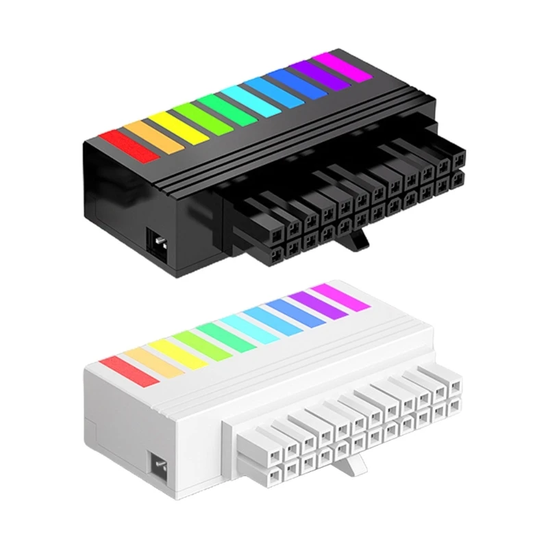 

F3KE Computer 24pin 90Degree Power Connectors Optimized Wire Routing and Fit in Tight Areas for Various Applications