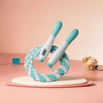 Adjustable Beaded Jump Rope with Counter 10