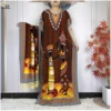 2025 New African Abaya Muslim Summer Femme Short Sleeve Dashiki Dress Loose Boubou Maxi Islam Women Casual Dress with Big Scarf