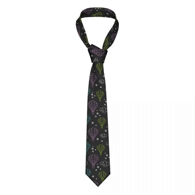 

Красочный галстук с воздушными шарами с облаками и звездами мужской галстук из шелка и полиэстера 8 см классический галстук для мужчин повседневная одежда Gravatas