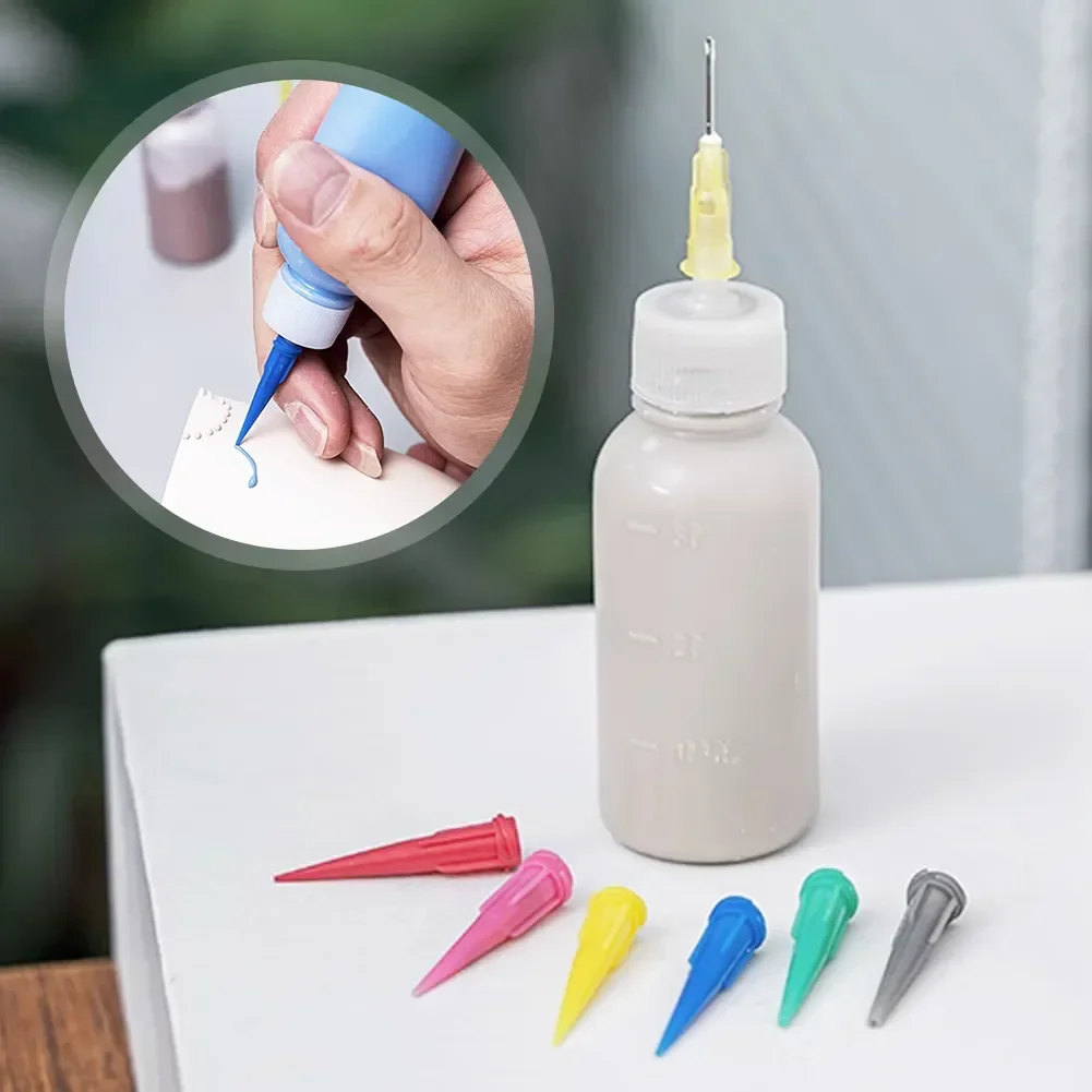 Description Picture 6 of item50ml Pottery Mud Painting Bottle with Nozzle Set Squeeze Mud Bottle with Needle DIY Ceramic Texture Pottery Clay Sculpture Tool