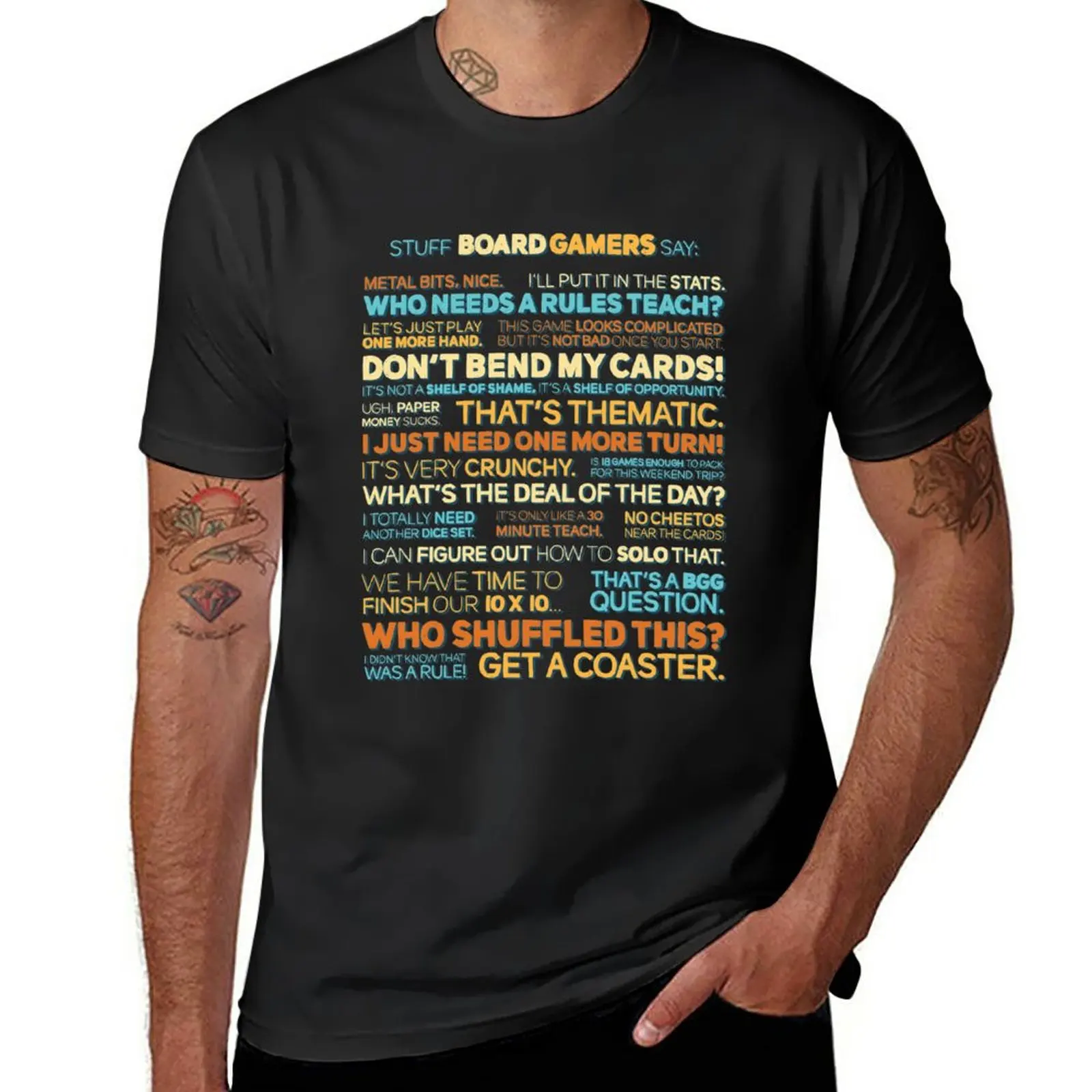 

New Stuff Board Gamers Say T-Shirt summer clothes oversized t shirt Short t-shirt heavyweight t shirts for men
