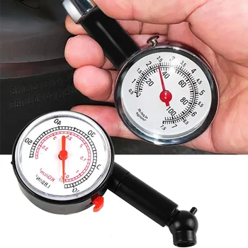 Manometro per pneumatici per auto Monitor per pressione pneumatici ad alta precisione Manometro in acciaio inossidabile Misuratore di pressione dell'aria Quadrante Manometro per pneumatici
