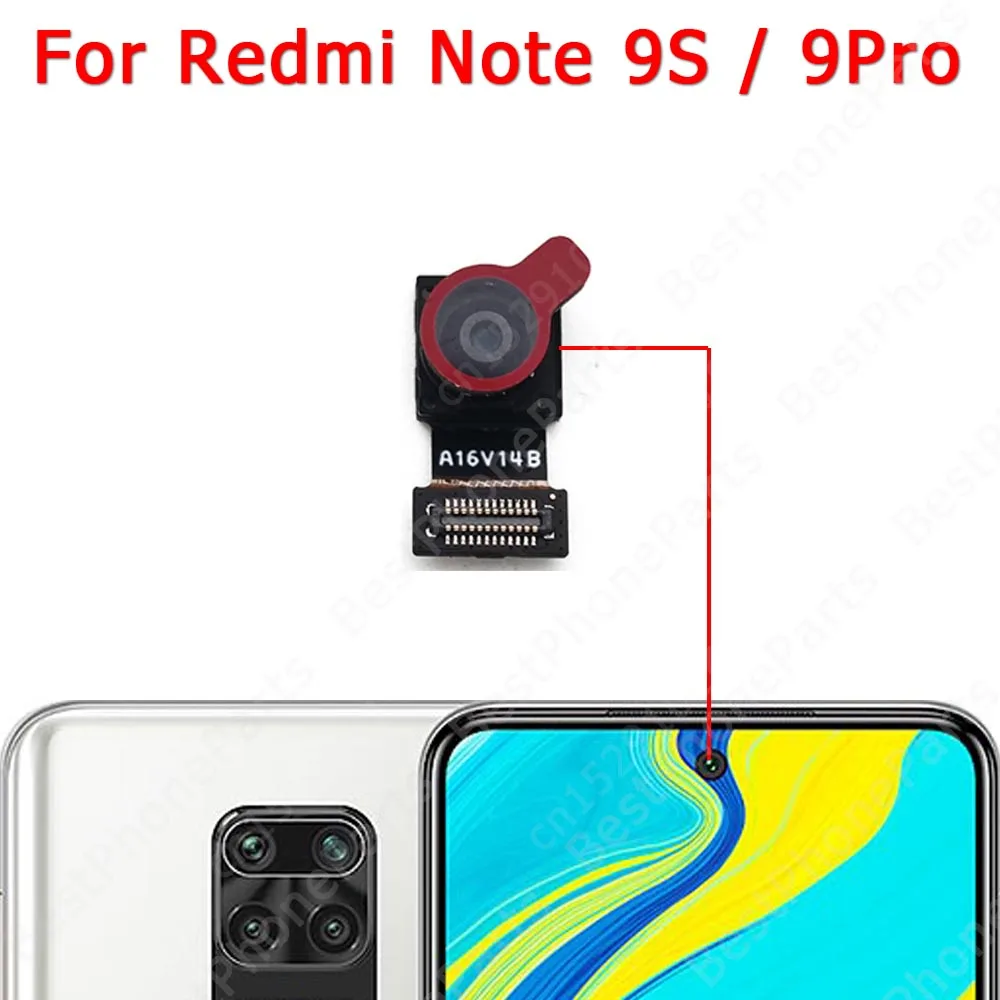 Front Camera For Xiaomi Redmi Note 7 8 8T 9 9S 9T 10 11 Pro 10S 5 5A 6 Selfie Camera Module Frontal Small Spare Parts