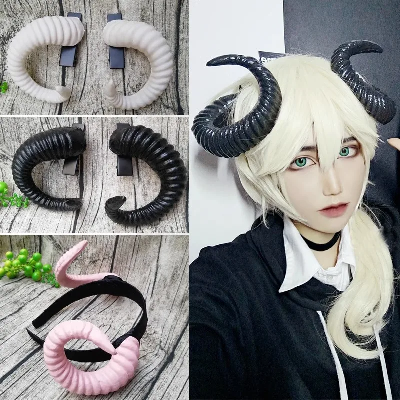 

Sheep Horn Cos Hairband Performs with Wan Christmas Dark Style Deadly Headband Cosplay