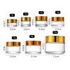 1X 5g 10g 15g 20g 30g 50g 100g glass cream jar cosmetic container cream box bottles gold lid glass bottle storage containers 2