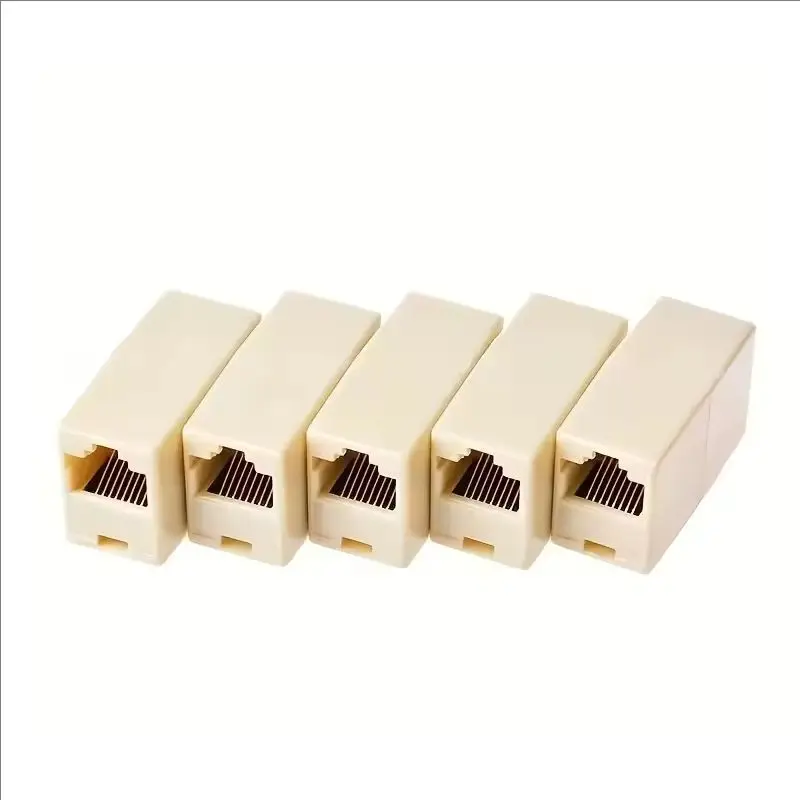 5/10개 네트워크 이더넷 듀얼 스트레이트 헤드 랜 케이블 조이너 커플러 RJ45 CAT 5 5E 6 6a 연장 플러그 네트워크 케이블 커넥터