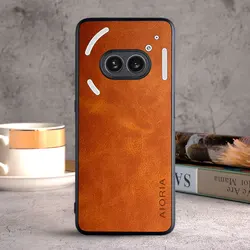 Luxury Vintage Leather Phone Case - Premium Cover Coque  Capa for Nothing Phone 1 (Yellow)